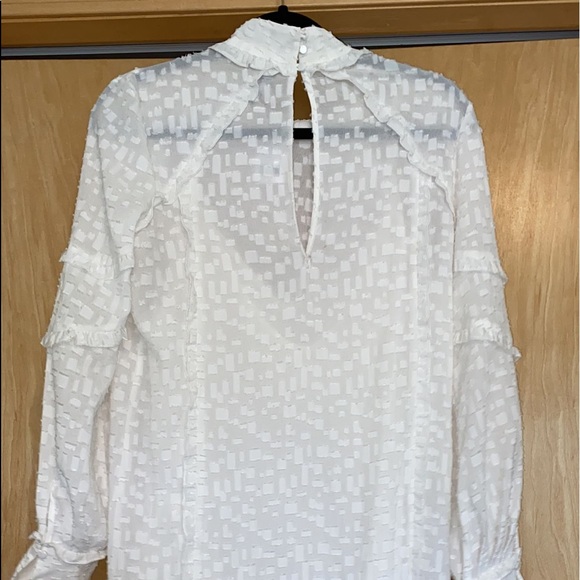 IRO Mijo Woven Ruffle Dress In White - Picture 10 of 14